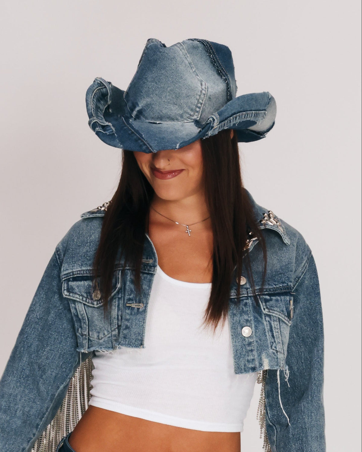 Dyer Denim Cowboy Hat