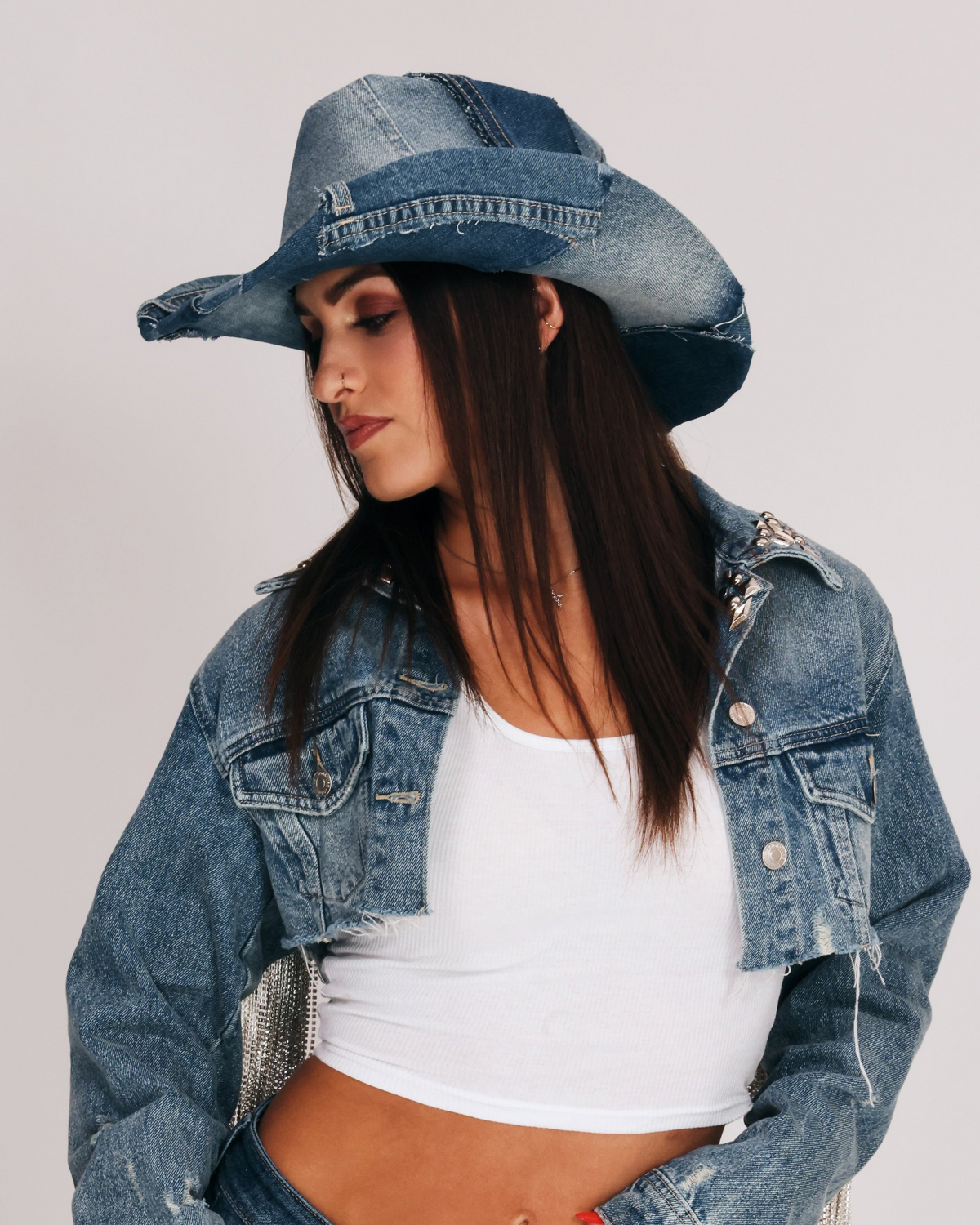 Dyer Denim Cowboy Hat
