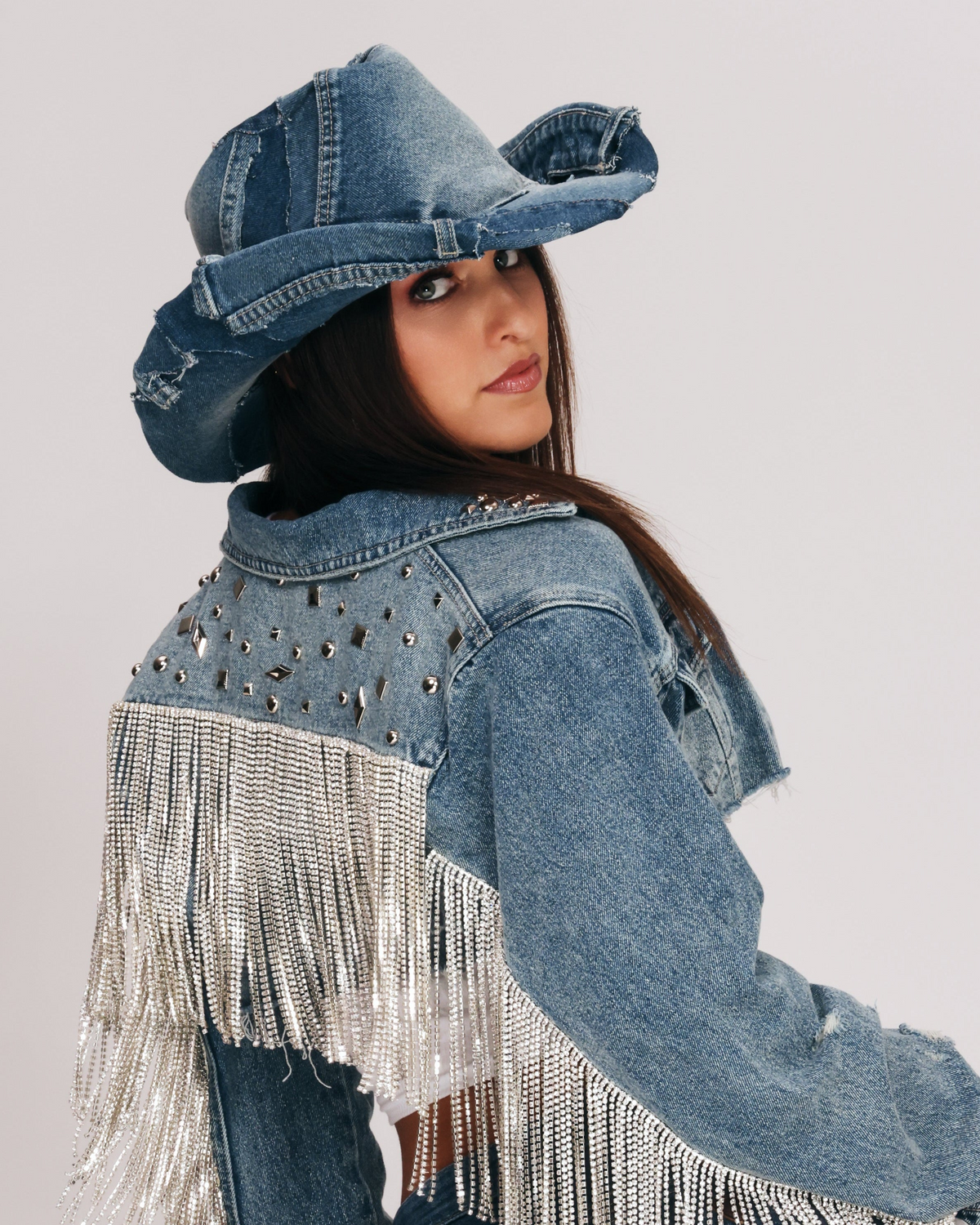 Dyer Denim Cowboy Hat