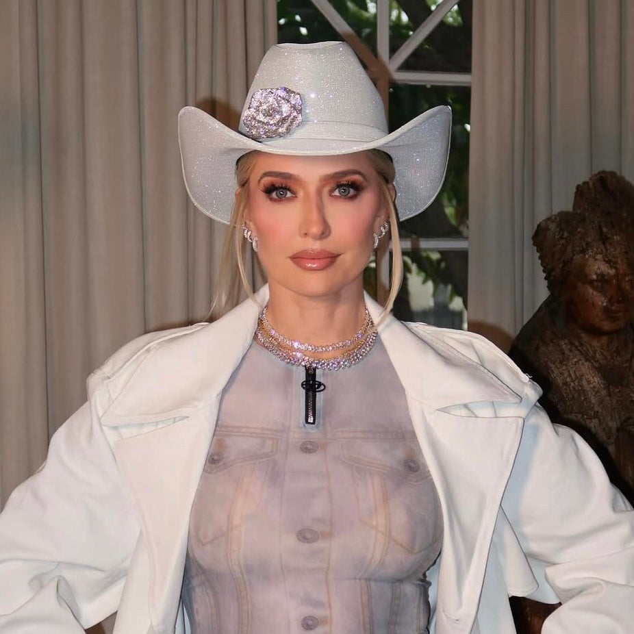 Rhinestone Rose Cowboy Hat