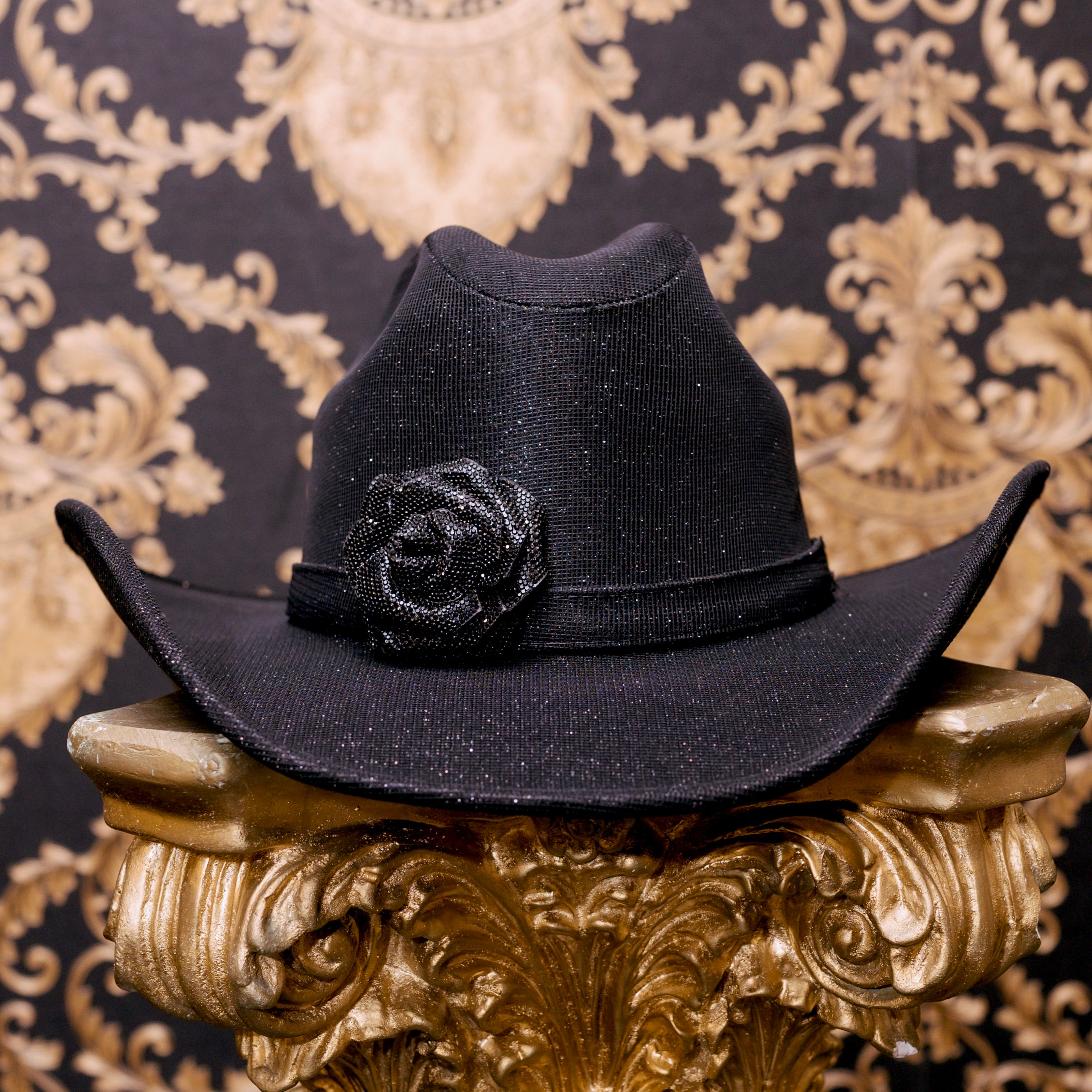 Rhinestone Rose Cowboy Hat