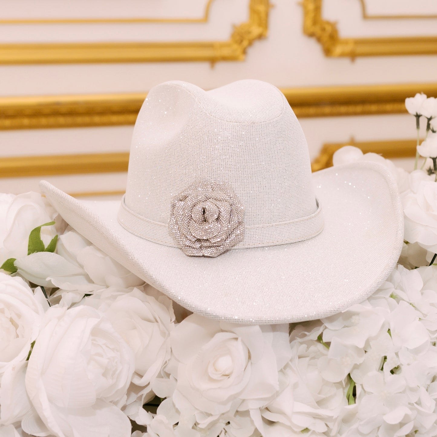 Rhinestone Rose Cowboy Hat