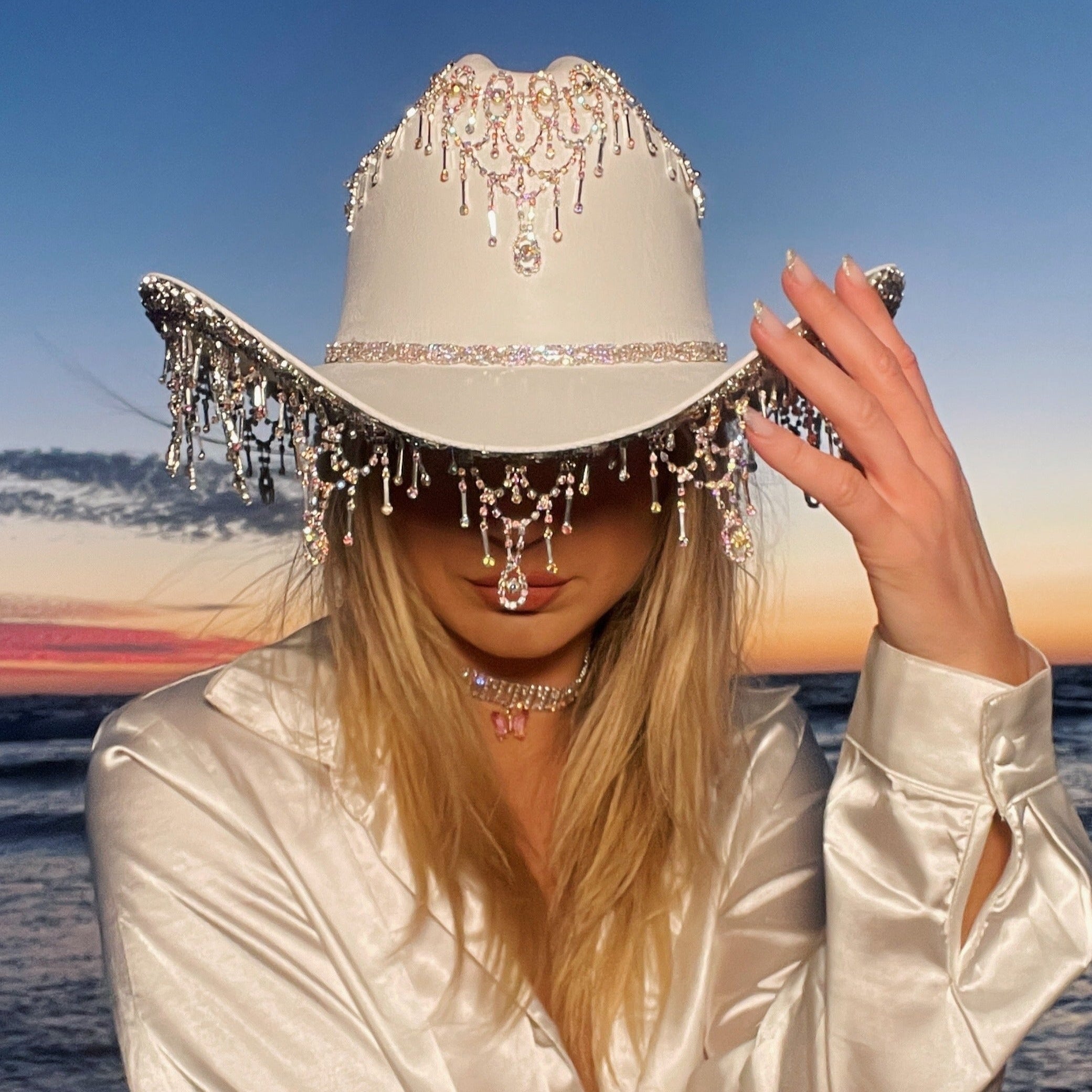 Rhinestone Cowboy Hat- Majestic – LosAngelesCowgirl